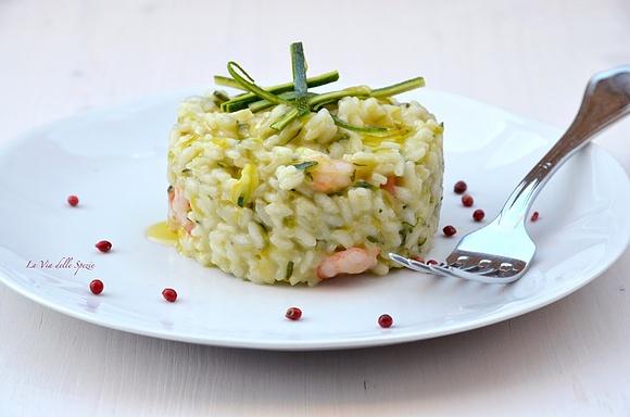 Risotto zucchine e gamberetti