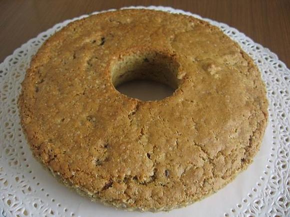 Ciambella ai mirtilli rossi senza grassi e zucchero