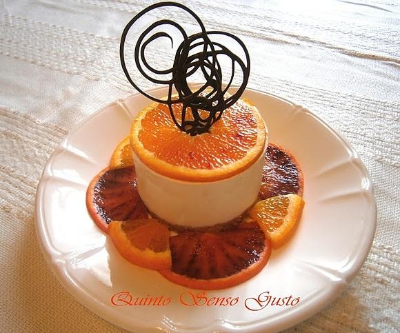 Mini cheesecake alle arance rosse di Sicilia e cioccolato fondente
