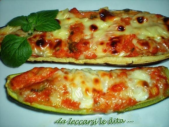 Melanzane e zucchine ripiene