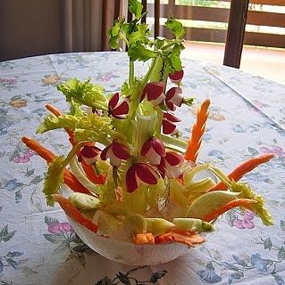 Decorazioni di verdure per centro tavola