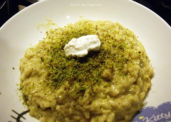 Risotto con pistacchi di Bronte e ricotta