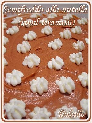Semifreddo alla Nutella simile al tiramisù