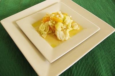 Carpaccio di baccalà con arance e finocchi