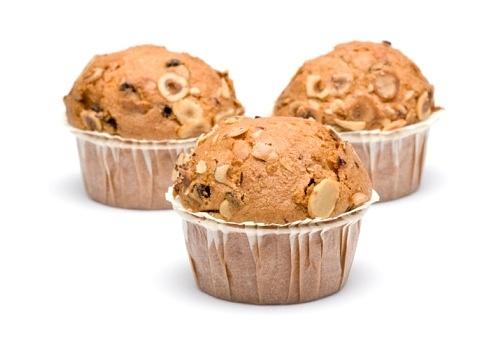 Muffin alle nocciole per la colazione