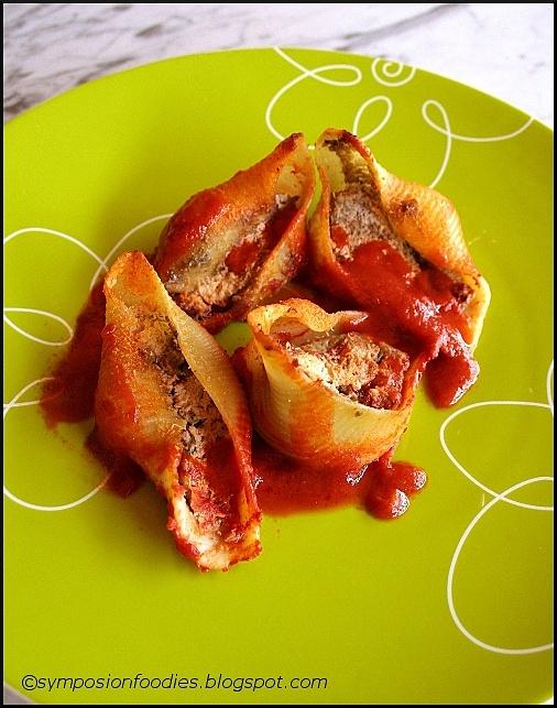 Conchiglioni con crema di melanzane