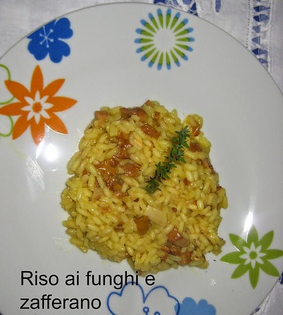Risotto ai funghi porcini zafferano e timo