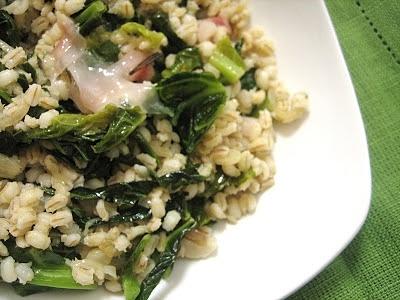 Orzotto con verza e lardo