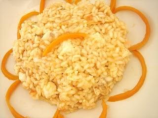 Risotto delicato alla rana pescatrice e pompelmo rosa