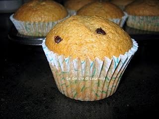 Muffin al caffè ristretto, cacao e gocce di cioccolato