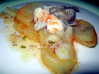 Rana pescatrice al forno con patate