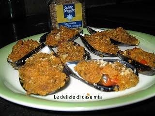 Le cozze gratinate