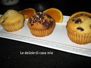 Tre varianti di tortine all'arancia