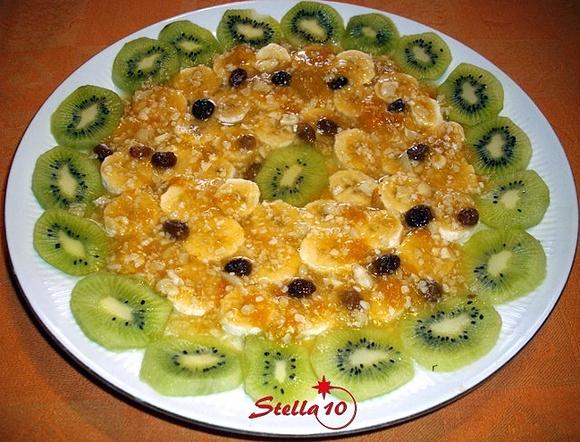 Banana con crema al liquore