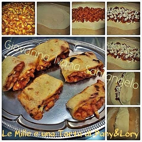 Fagottini di pizza ripieni di gnocchi e mozzarella