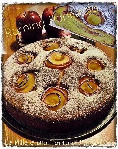 Torta allo yogurt greco con rose di mela