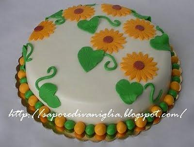 Torta Girasole per doppio compleanno