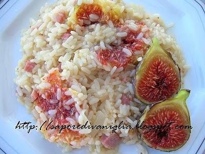 Risotto alla pancetta affumicata e fichi