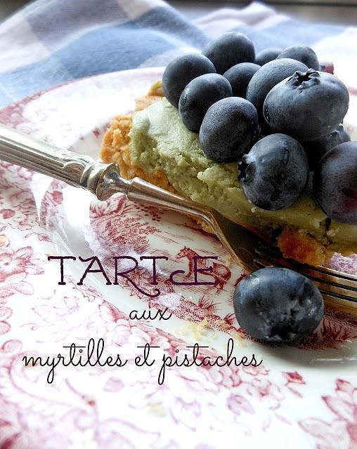 Tarte aux bleuets et pistaches