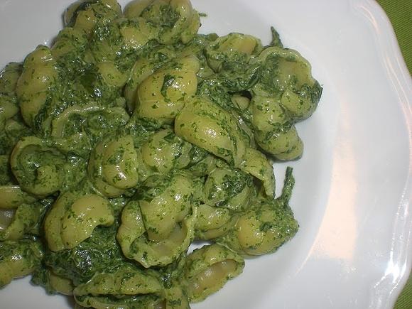Conchiglie agli spinaci