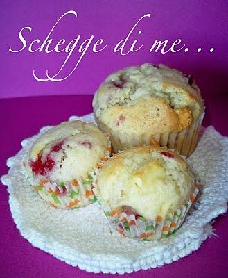 Muffin ai lamponi e cioccolato bianco di Claudia Magistro