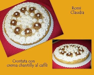 Crostata con crema chantilly al caffè