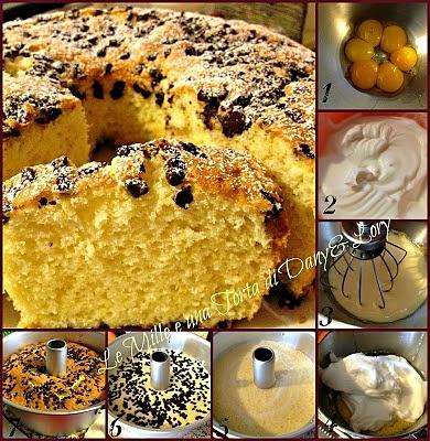 Chiffon cake al cocco e gocce di cioccolato