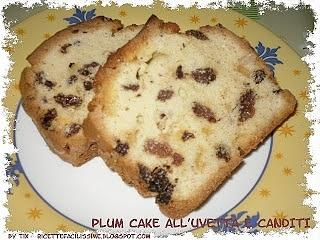 Plum cake all’uvetta e canditi