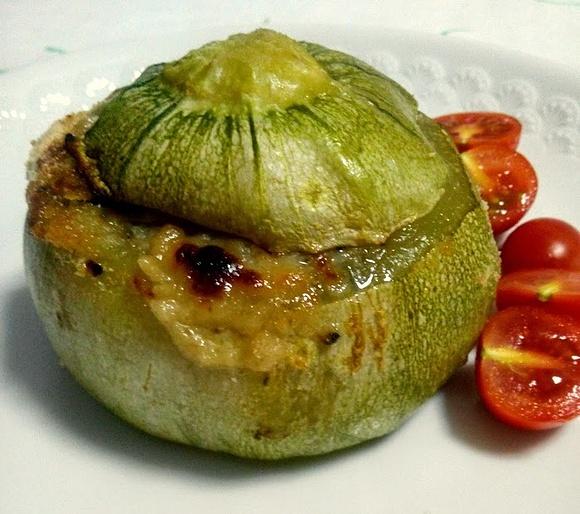 Zucchine tonde ripiene vegetariane