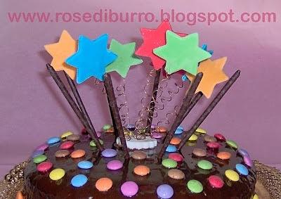 Torta al cioccolato con le stelle