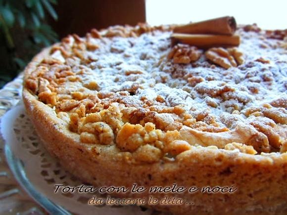 Torta alle mele e noci