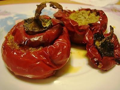 Peperoni topepo ripieni ai funghi