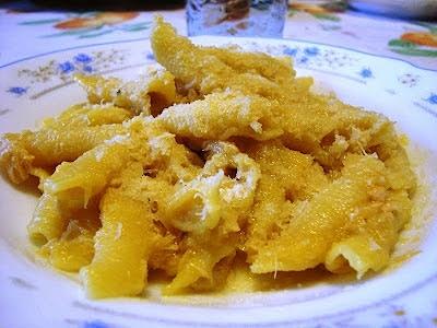 Garganelli con zucca e salmone