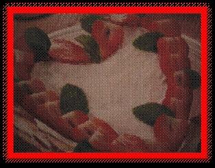 Cuore di yogurt e fragole