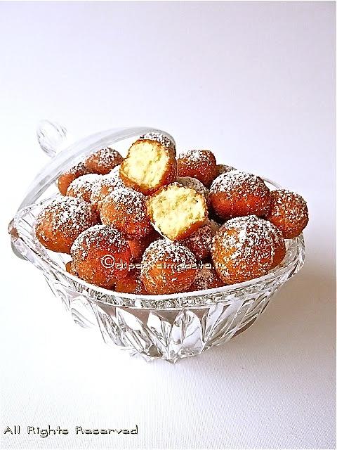 Castagnole alla ricotta senza burro