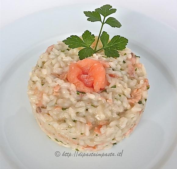 Risotto con salmone affumicato