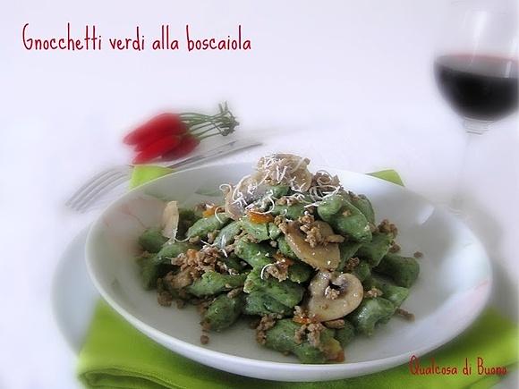 Gnocchetti verdi alla boscaiola