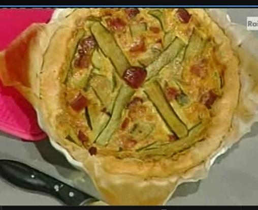 Quiche con speck e zucchine