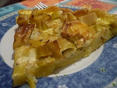 Torta salata con porri, patate e brie