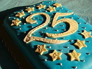 Torta di compleanno per 25 anni