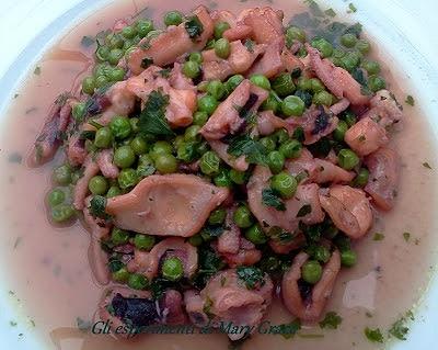 Moscardini affogati con pisellini per un autunno ricco di sapore