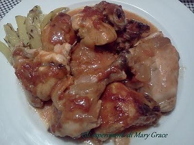 Pollo al forno con salsa di ketchup