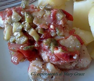 Pescatrice con verdure leggere e saporite