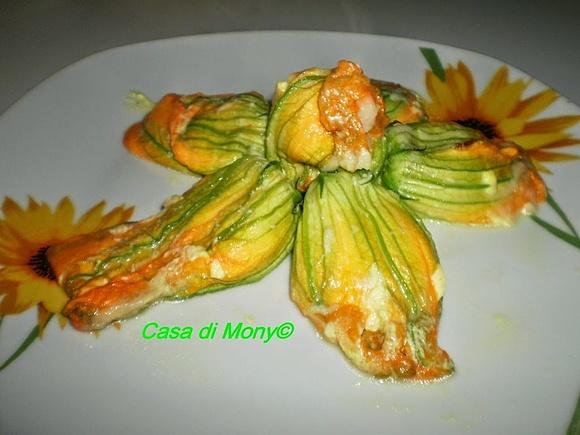 Fiori di zucca ripieni con ricotta e zafferano