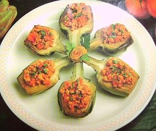 Carciofi ripieni di seitan