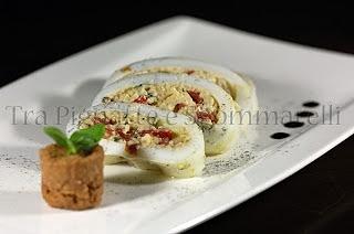 Calamaro caprese con mousse di calamaro