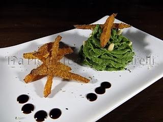 Mousse di cavolo nero e Asiago dop con julienne di zucca fritta