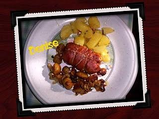 Petto di pollo in camicia con castagne