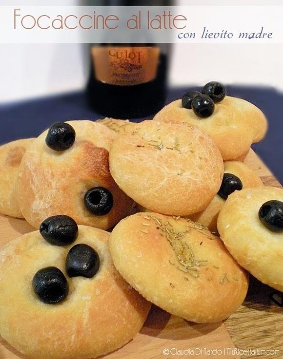 Focaccine al latte con pasta madre