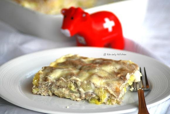 Lasagne di grano saraceno con formaggi svizzeri